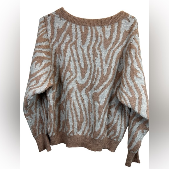 Rebecca Taylor Tiger Stripe Wool Pullover Sweater Size Large - Picture 9 of 14